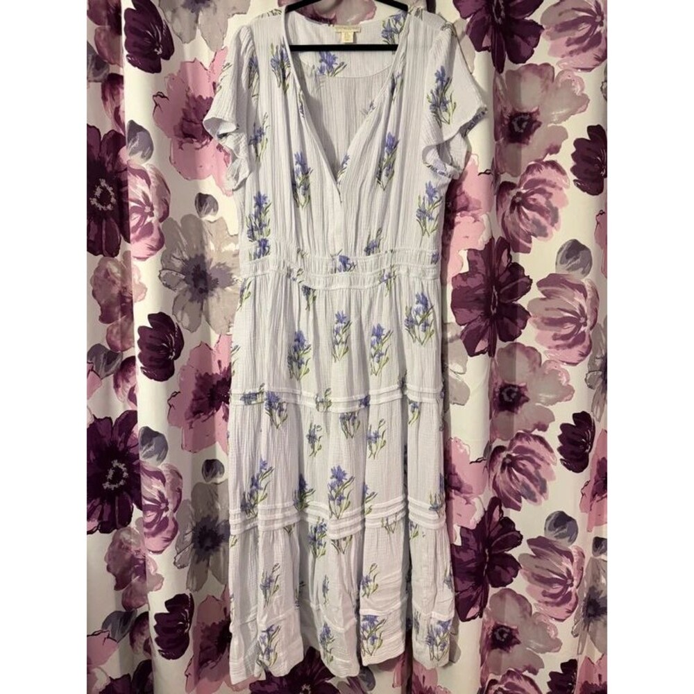 Cynthia Rowley Lavander Floral Maxi Dress
